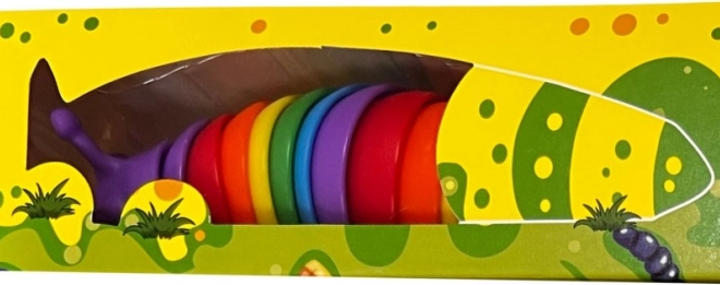 Kleurige anti-stress rups 18 cm