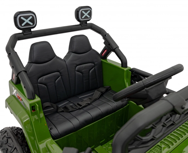 Groen terrein kinderwagen
