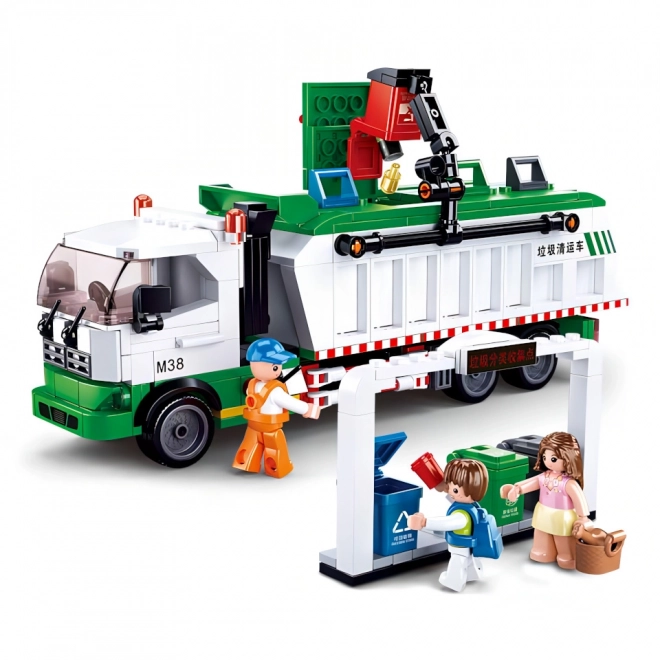 Sluban Stad M38-B0780 Vuilniswagen voor Recycling + Kaartspel