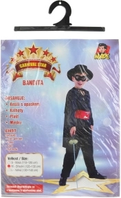 Kinder carnavalskostuum bandiet, maat 120–130 cm