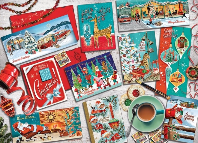 Puzzel kerstgroeten 1000 stukjes COBBLE HILL