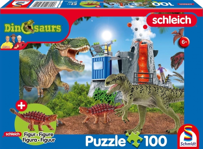 Puzzel SCHMIDT Schleich dinosaurussen uit de prehistorie 100 stukjes met figuurtje