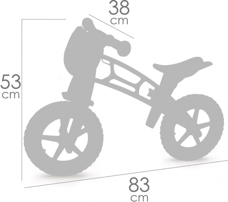 Groeît met je kind mee: zadel 34–42 cm