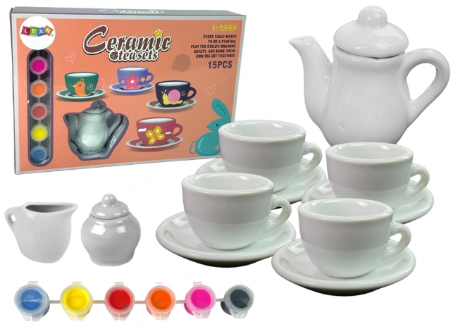 DIY schilderen porseleinen set voor thee