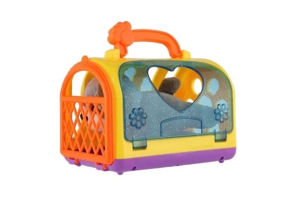 Transportbox met pluchen hondje