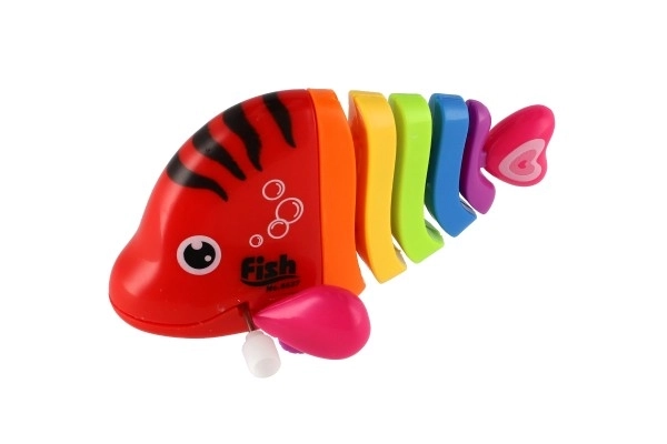 Visje op windmechanisme plastic 11cm mix van kleuren 14st in doos