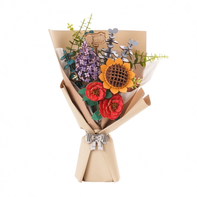 Houten 3D puzzel bloemboeket Rowood