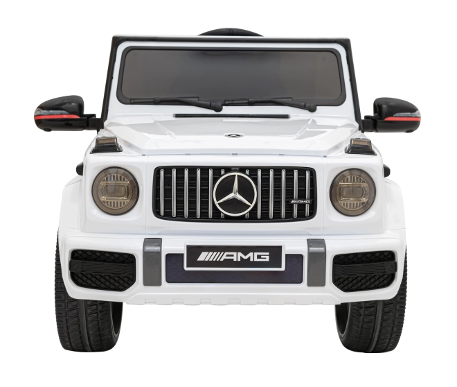 Mercedes AMG G63 voor kinderen wit + afstandsbediening + MP3 LED + langzame start + EVA + gordels