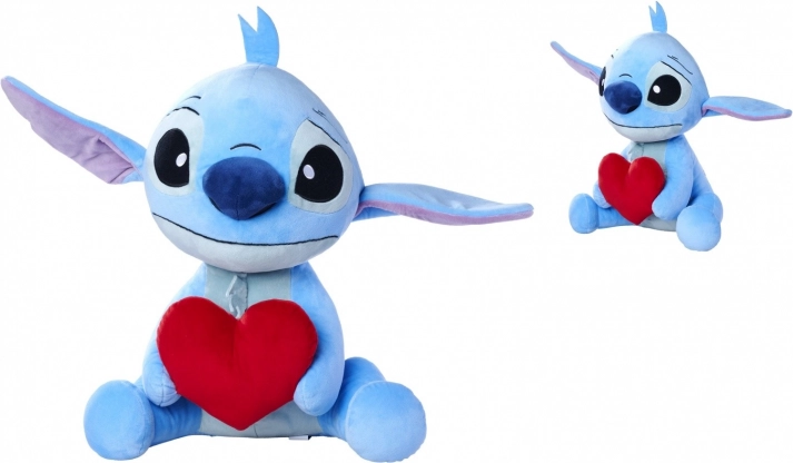 pluchen Stitch met hart 50 cm