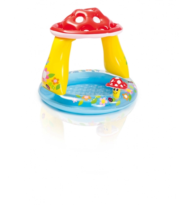 Opblaasbare bodem zwembad baby paddenstoel 102x89cm van 1-3 jaar