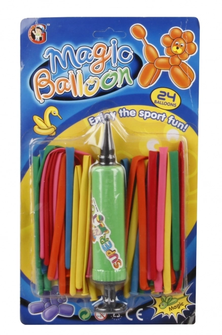 Modelleerballonnen met pomp 24 stuks