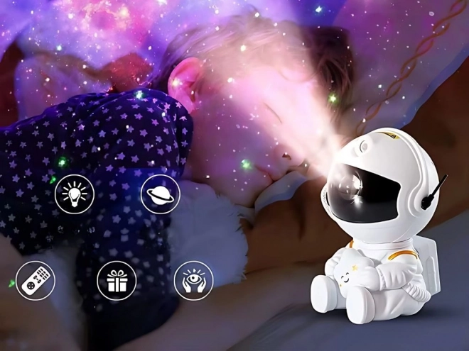 Sterrenprojector zittende astronaut met afstandsbediening