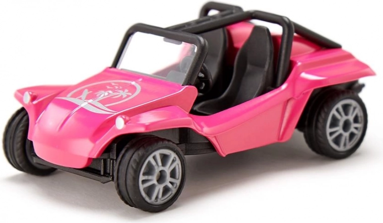 Gedetailleerde roze buggy met vrijloopwielen