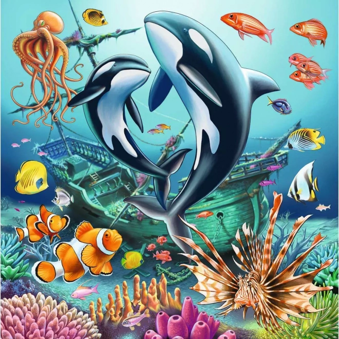 Puzzel Leven onder water 3x49 stukjes