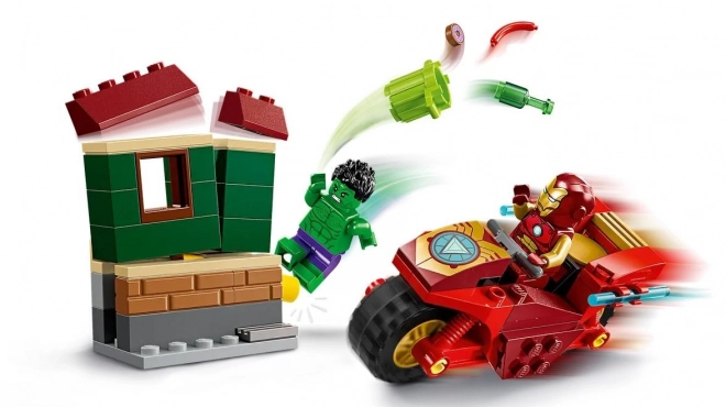 LEGO Marvel Super Heroes 76287 Iron Mans motorfiets en Hulk