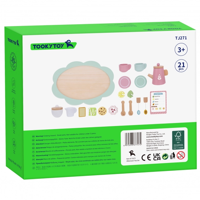 Houten speelgoed theeset voor kinderen