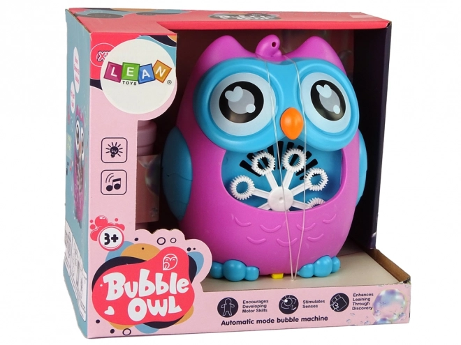 Middelgrote bubbelmachine Uilgeluid Roze