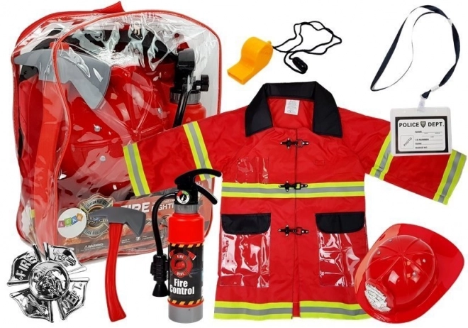 Kinder brandweer kostuum met accessoires
