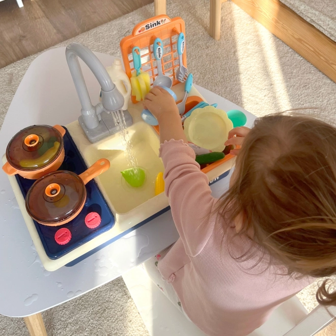 Kinderkeukentje 2-in-1 met gootsteen en fornuis