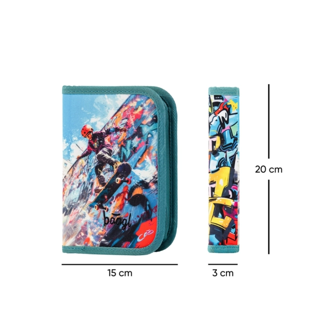 Set Schoolrugzak, etui en zak BAAGL Skatepark