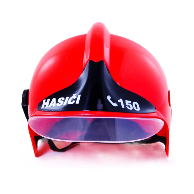 Kinderen helm/helm brandweerman rood CZ tekst