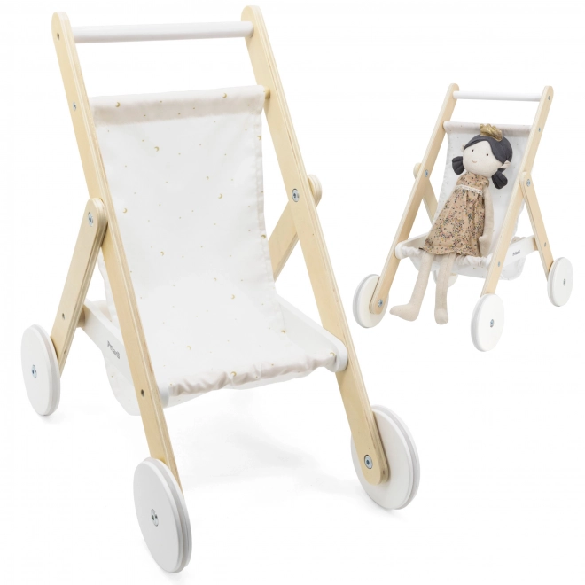 Houten kinderwagen
