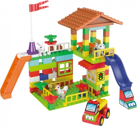 L-W Toys junior boerderijklokjes – bouwset voor de allerkleinsten, 120 stuks