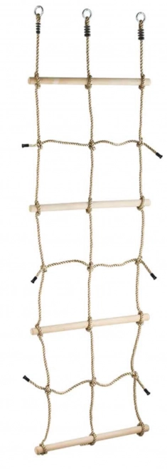Klimnet met houten treden voor kinderen