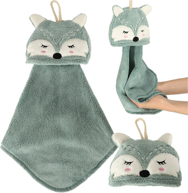 Kinderhanddoek voor handen 42 × 25 cm – Blauwe vos