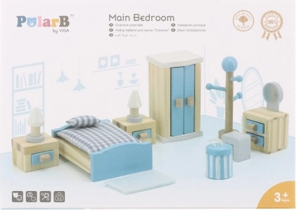 Meubelset voor poppenhuis – slaapkamer VIGA POLARB