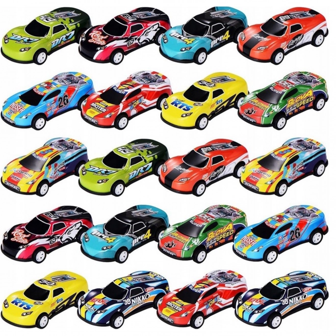 WOOPIE raceauto set 30 stuks met kaart