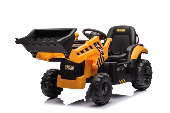 Kinder ritje op JCB Traktor met graafmachine