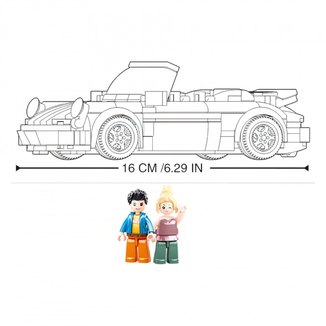 Gele sportwagen Sluban ModelBricks