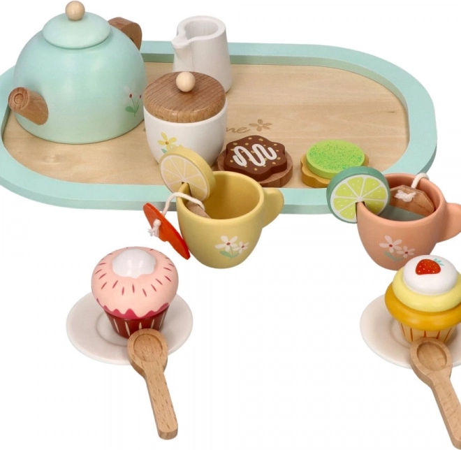 Pastelkleurige theeset Lelin