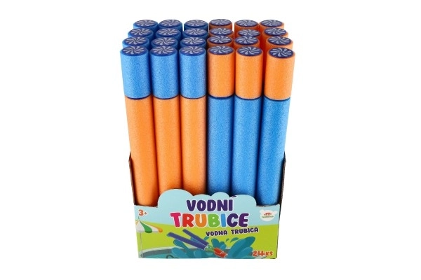 Waterpijp schuim 38cm 2 kleuren 24 stuk in doos