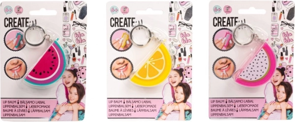 Lippenbalsem in de vorm van fruit met hanger
