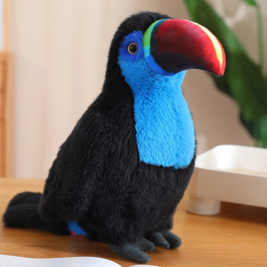 Pluchen speelgoed toekan blauw 20 cm