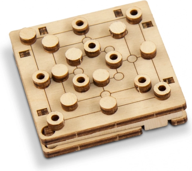 Houten 3D-puzzel – pocket-bordspel van WOODEN CITY