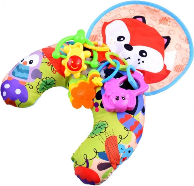 Stabilisatiekussentje voor baby’s met rammelaars en knisperend matje – Vos