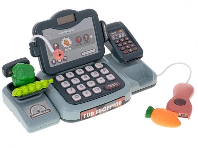 Interactieve kassa voor kinderen met accessoires