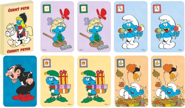 Zwarte Piet Smurfen – kaartspel in doosje 6 × 9 cm