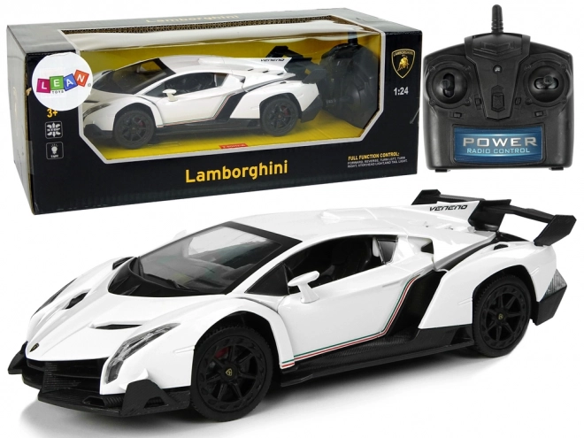 Sportauto R/C 1:24 Lamborghini Veneno Wit 2.4 G Lichten