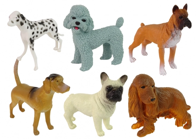 Set van 6 hondenfiguren Hondenrasfiguren