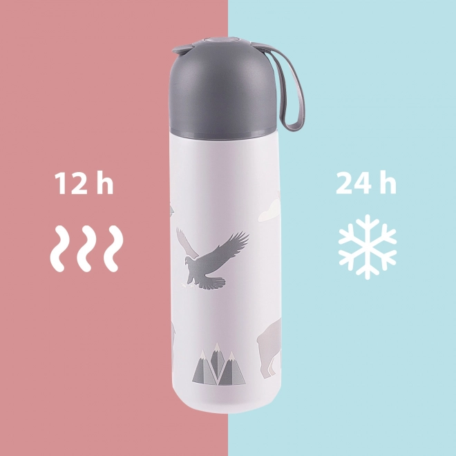 Thermosfles voor vloeistoffen met siliconen houder 400 ml, Bergen