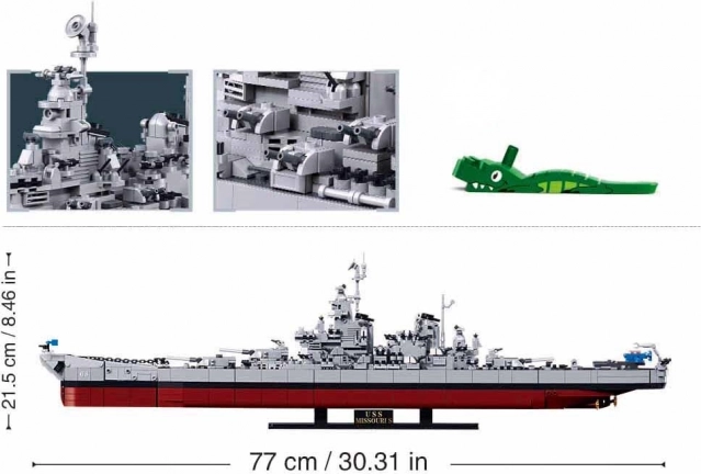 Bouwset Sluban Slagschip USS Missouri 1:350