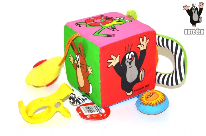 Textiele multi kubus Molletje 10 cm