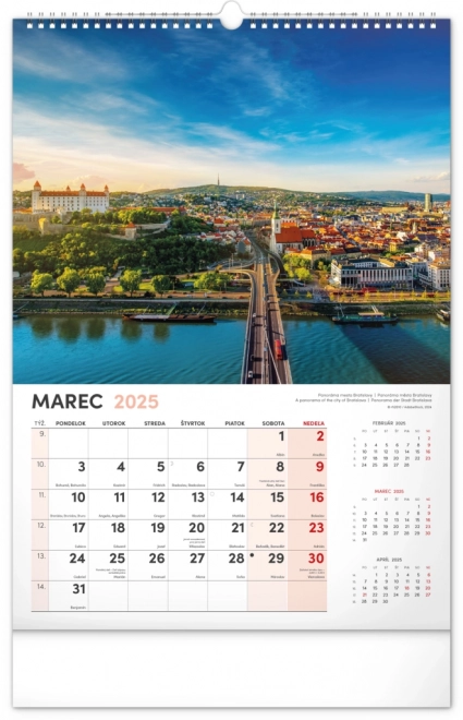 Wandkalender Ons Slowakije 2025, 33 × 46 cm