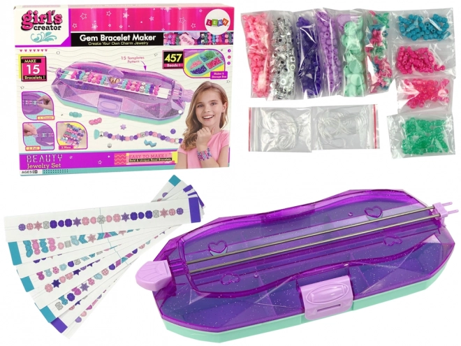 Set voor het maken van armbanden Gekleurde kralen Creator Container
