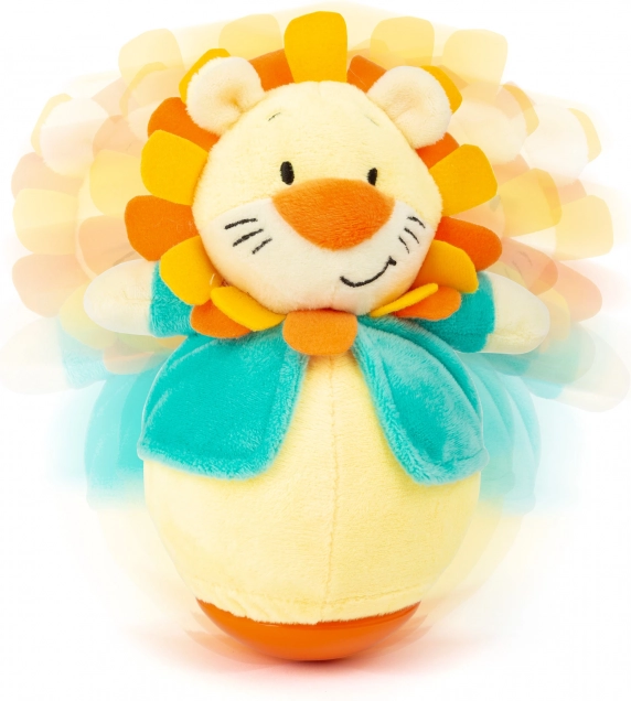 pluche wiebelende leeuw small foot met zelfstellende basis