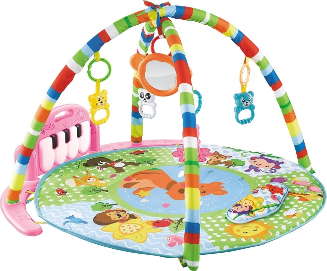 Speelkleed met pianootje Happy Cangaroo, roze